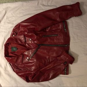 Brand new red leather jacket